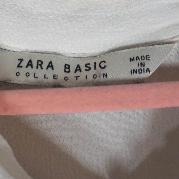 Zara Basics Collection White Viscose Button Down Top - XS - Picture 5 of 8